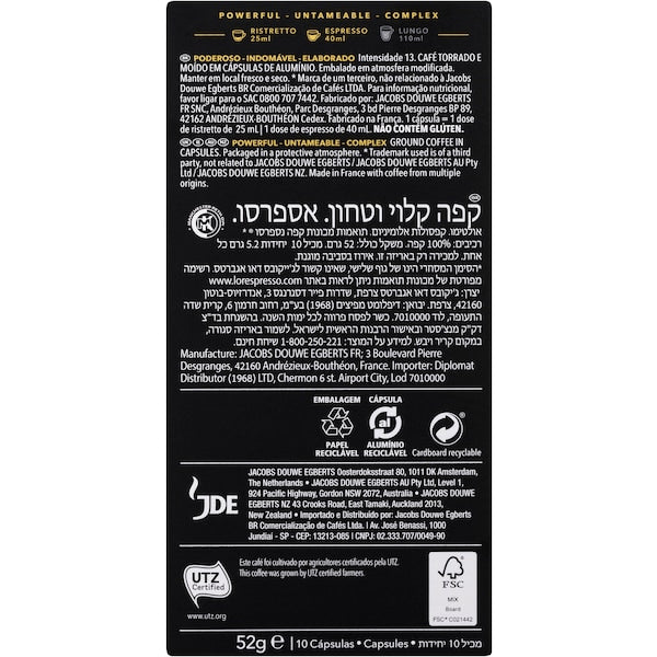 L'or Espresso Ultimo Intensity 13 Coffee Capsules 100 Pack