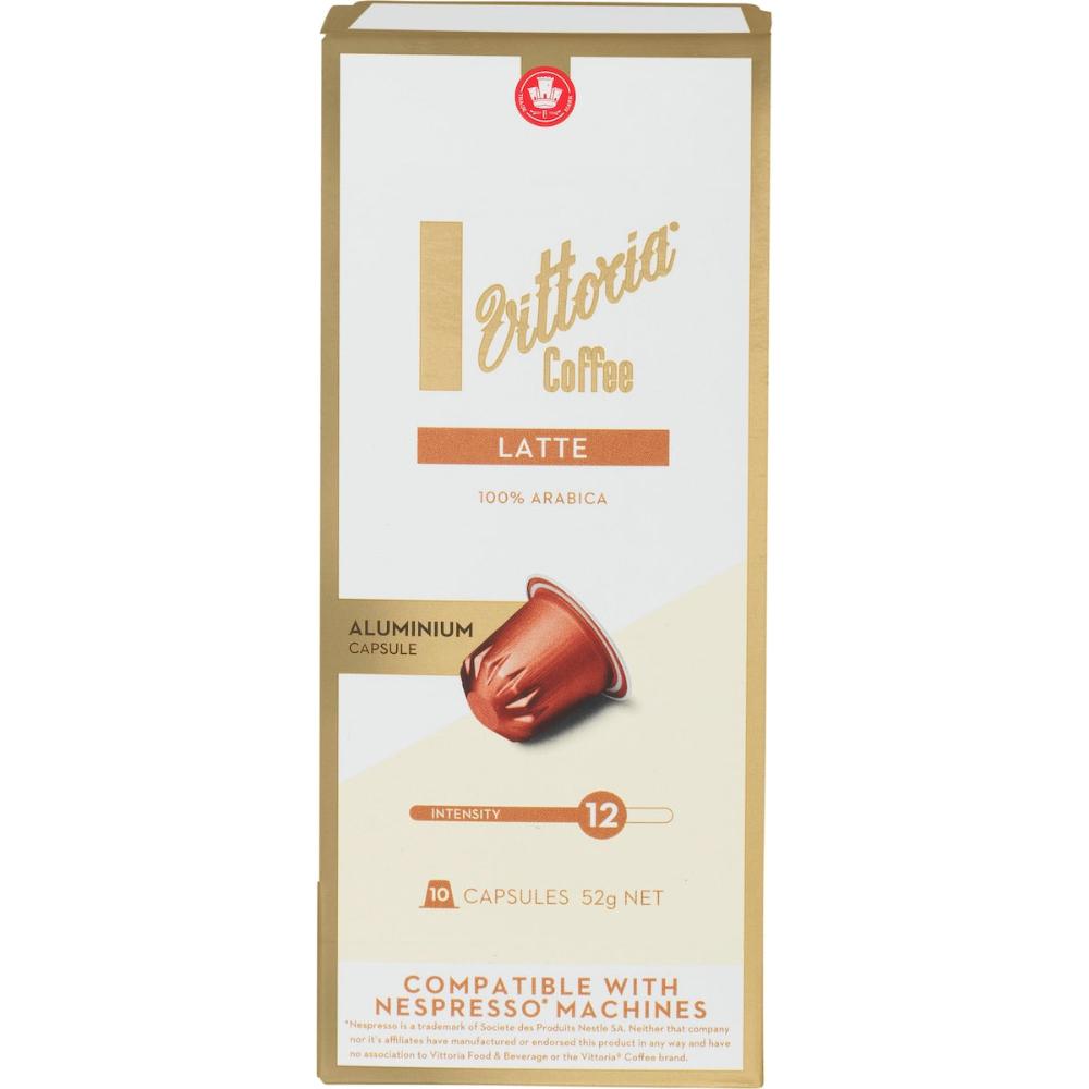Vittoria Latte Nespresso Compatible Coffee Capsules 50 Pack