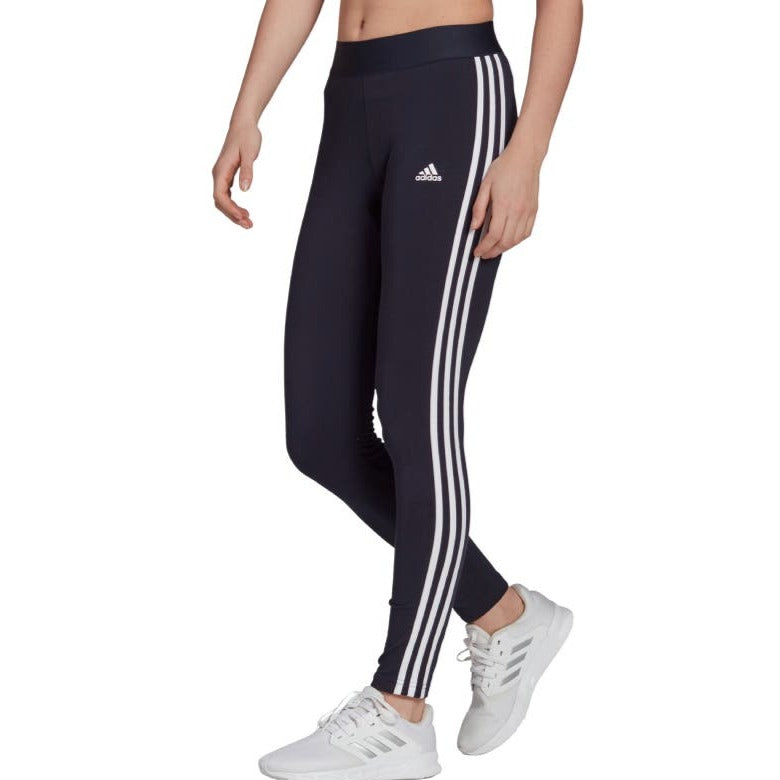 Adidas Women's 3 Stripe Legging - Legend Ink/White
