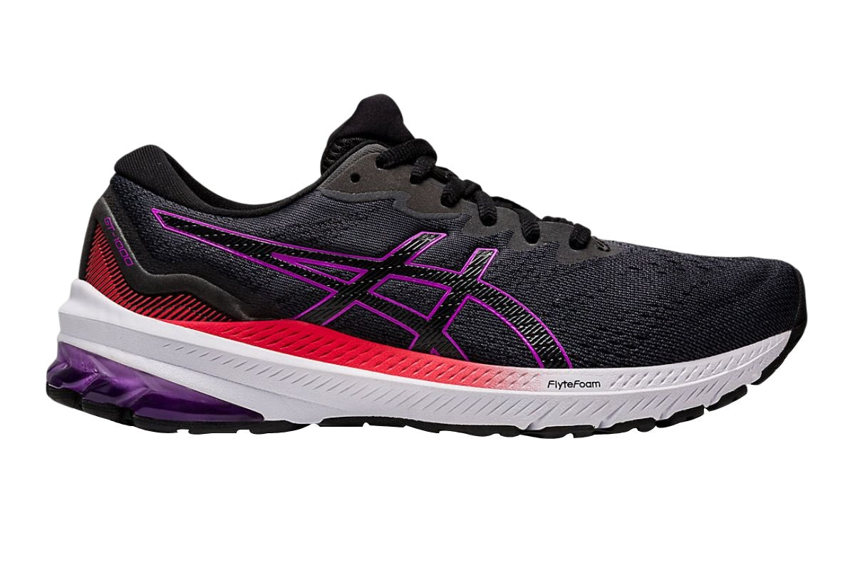 ASICS Womens GT-1000 11 Running Shoes - Black/Orchid