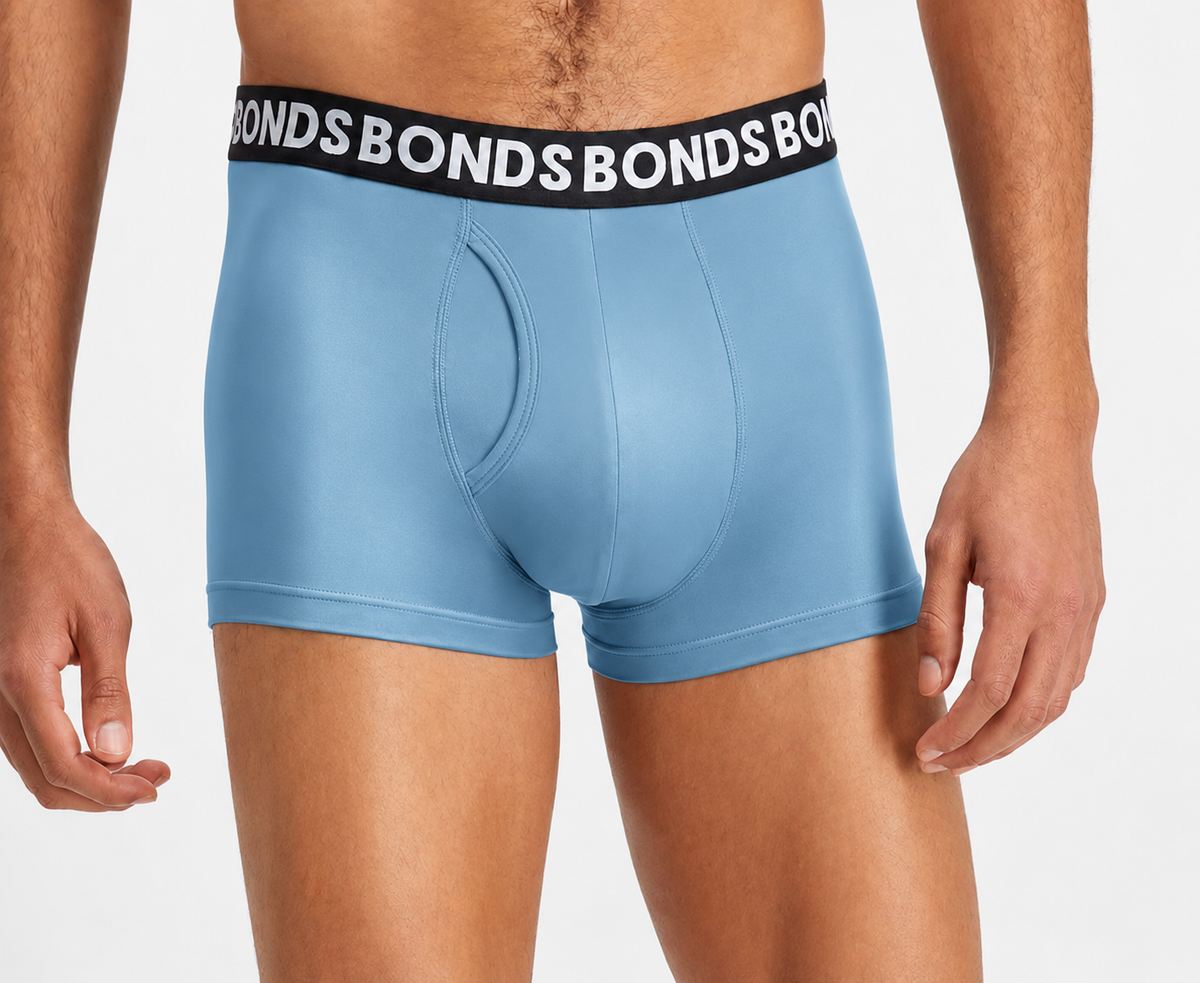 Bonds Men's Guyfront Everyday Microfibre Trunks 3-Pack - Teal
