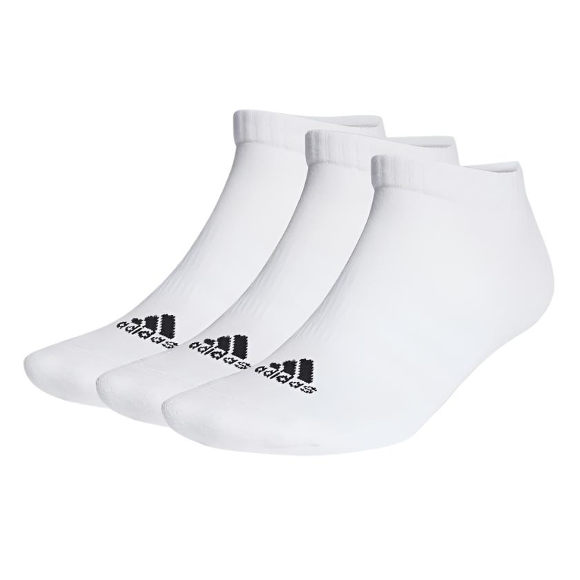 Adidas Unisex Cushioned Low Cut Socks 3-Pack - White / Black