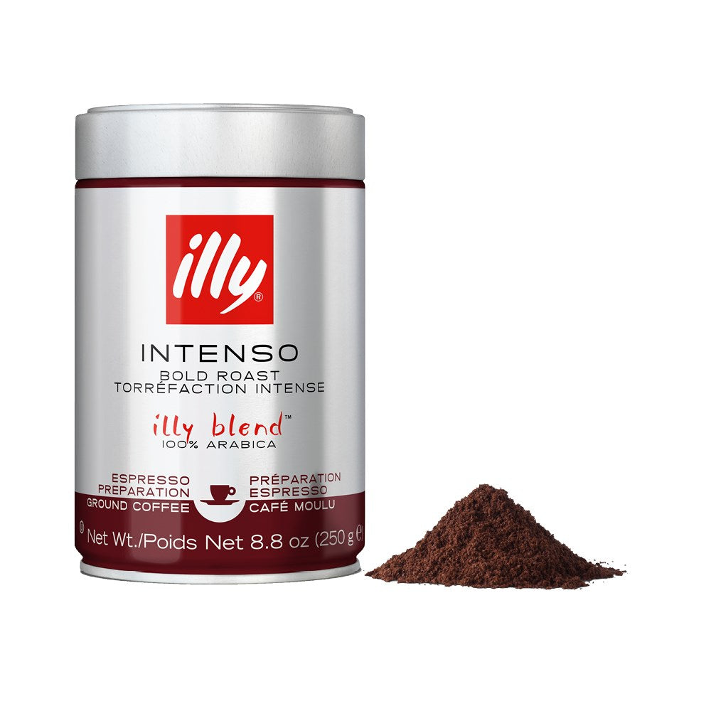 4 x illy Intenso Espresso Ground Coffee 250g