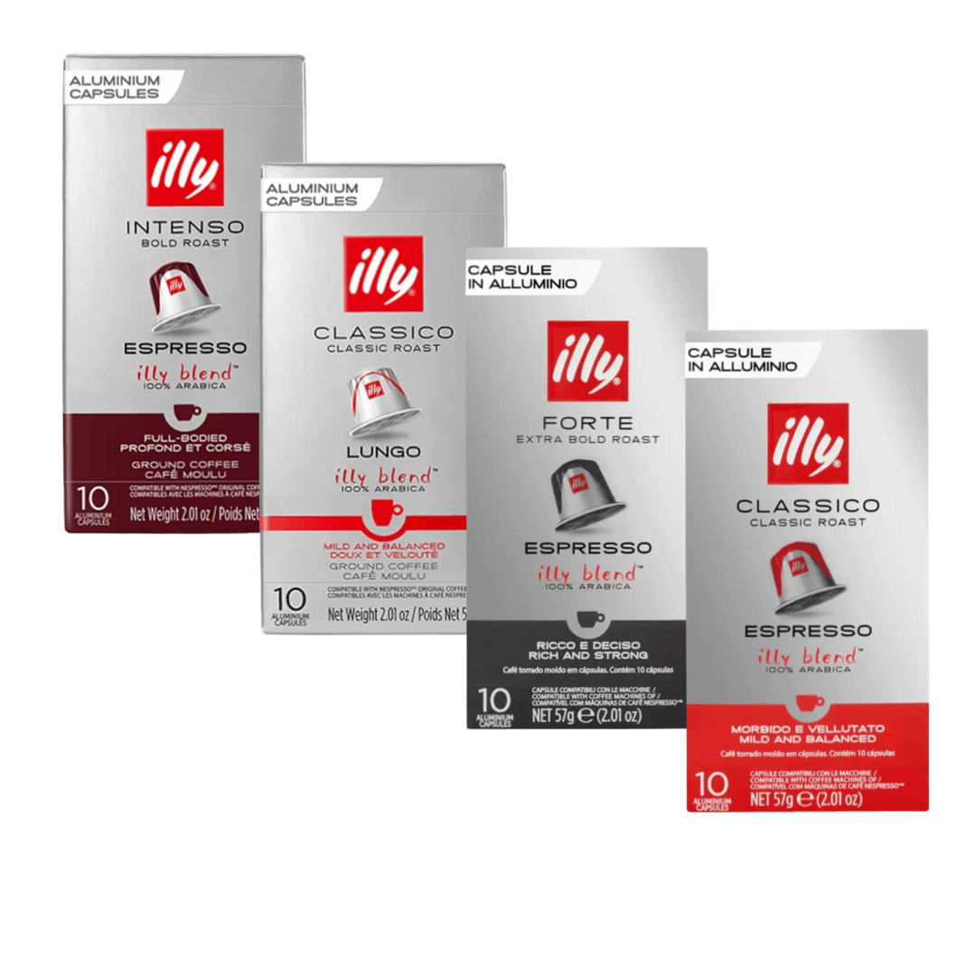 Illy Compatible Nespresso Capsules - Assorted Flavours 40 Capsules