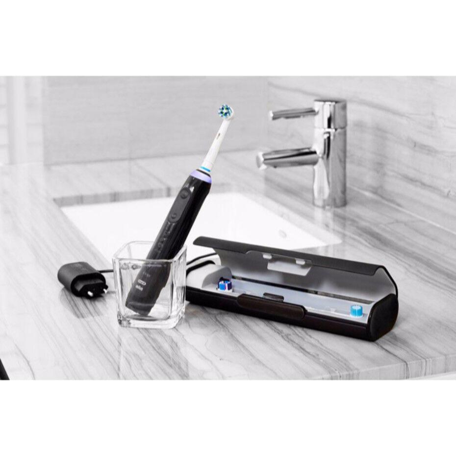 Oral-B Genius 9000 Electric Toothbrush with 3 Replacement Heads & Smart Travel Case, Black
