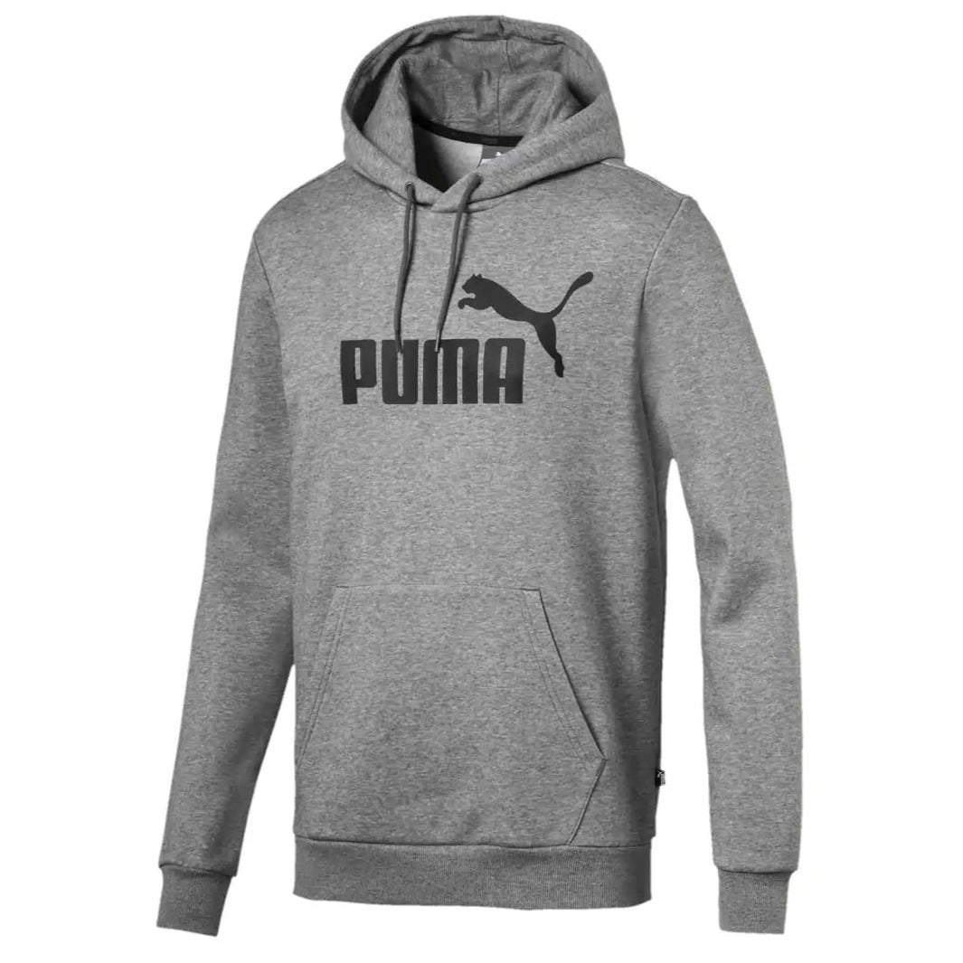 Puma Men's Essentials Fleece Big Logo Pullover Hoodie - Grey Heather
