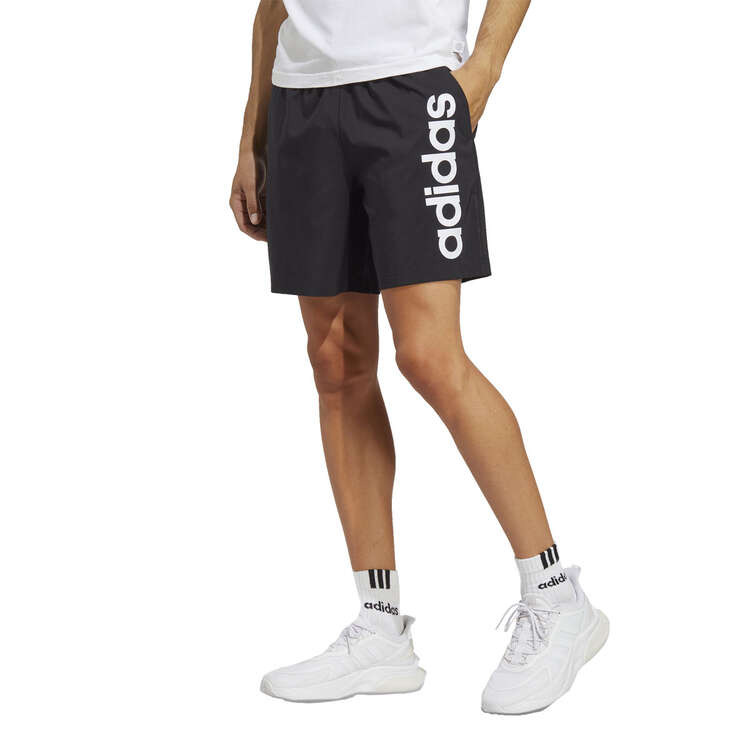 adidas Mens Essentials Chelsea Linear Logo Shorts - Black
