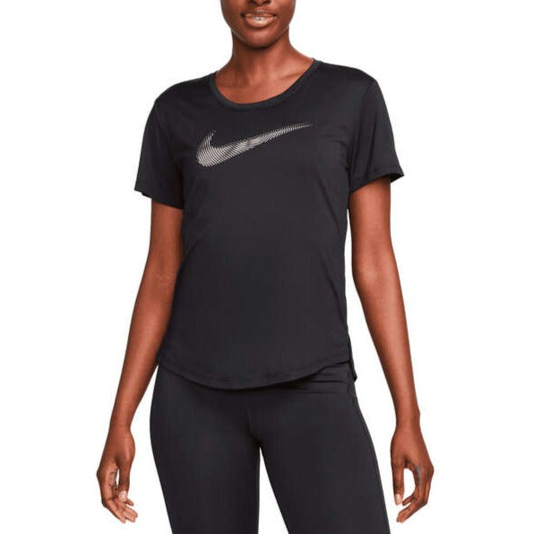 Nike Womens Swoosh Running Tee - Black