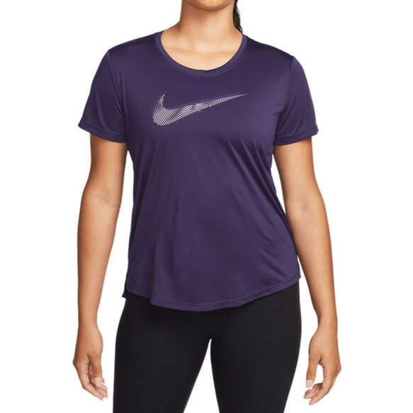 Nike Womens Swoosh Running Tee - Purple