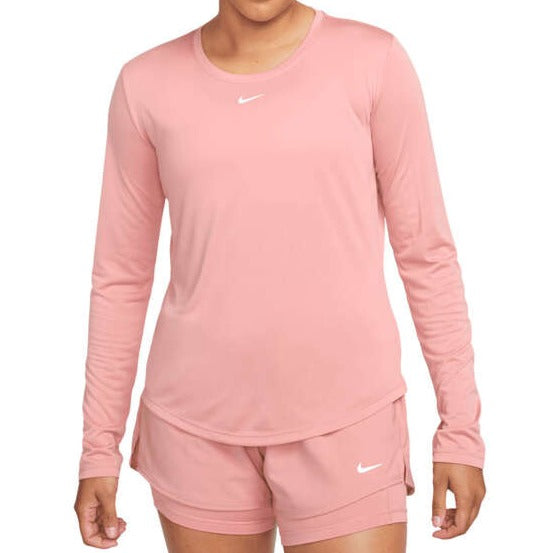 Nike Womens Dri-FIT One Standard Longsleeve Top - Pink