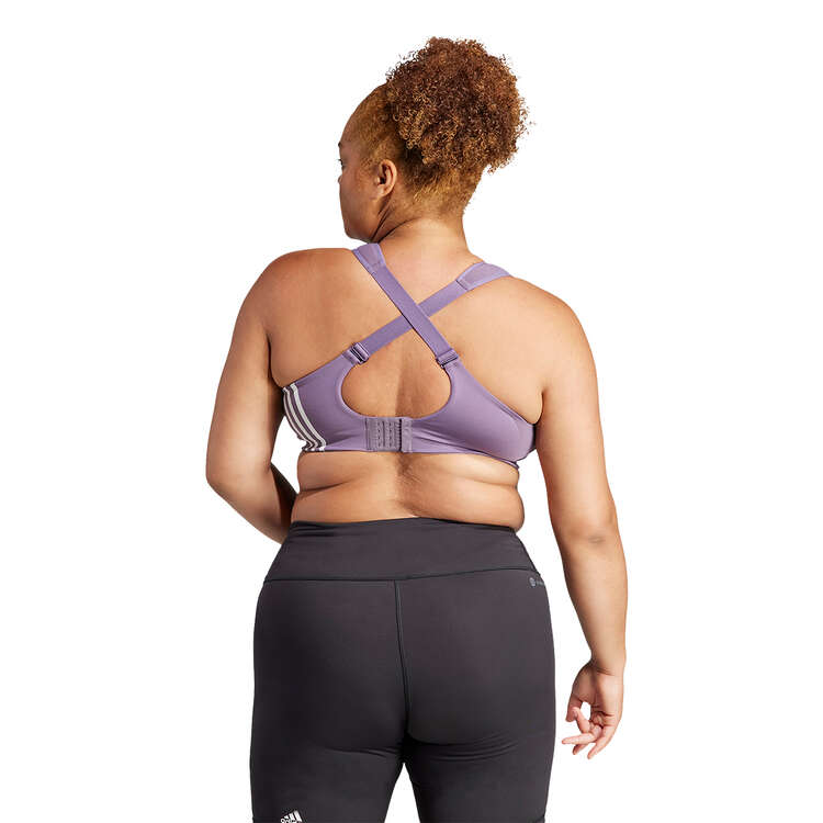 Adidas Womens Plus TLRD Impact Training High Support Sports Bra - Violet