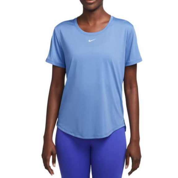 Nike Womens Dri-FIT One Standard Relaxed Tee - Blue