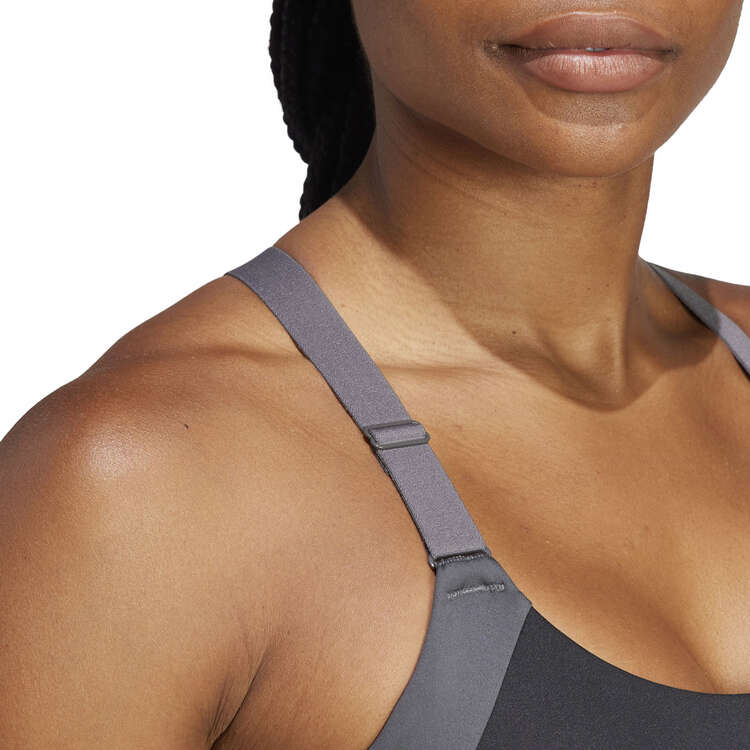 Adidas Womens Powerimpact Training Techfit Medium Support Sports Bra - Black