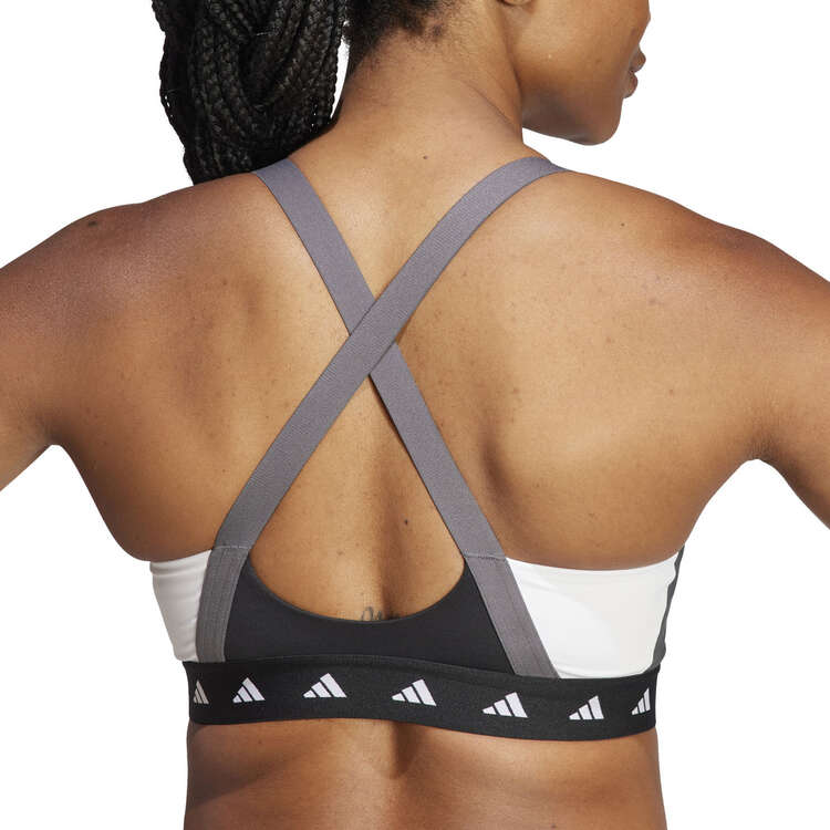 Adidas Womens Powerimpact Training Techfit Medium Support Sports Bra - Black