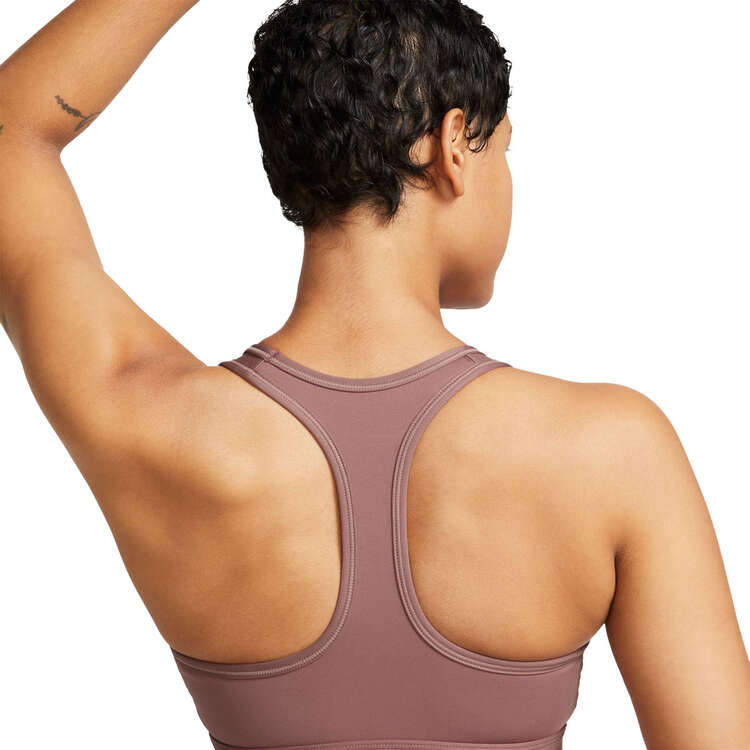 Nike Womens Dri-FIT Swoosh Medium Support Padded Sports Bra - Mauve