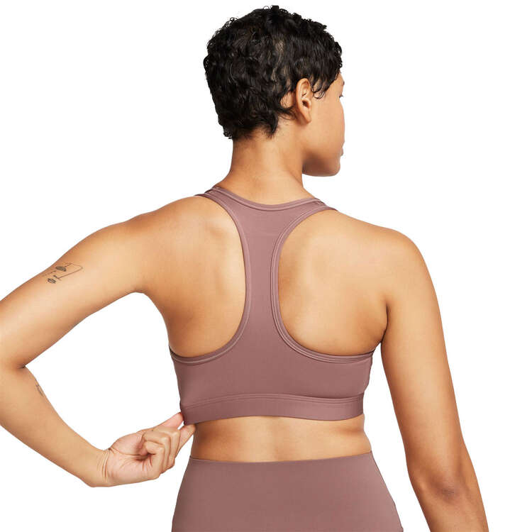 Nike Womens Dri-FIT Swoosh Medium Support Padded Sports Bra - Mauve