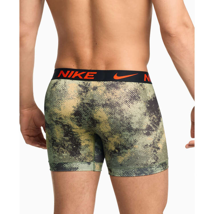 Nike Mens Essentials Micro Boxer Briefs Underwear 3 Pack - Black/Khaki