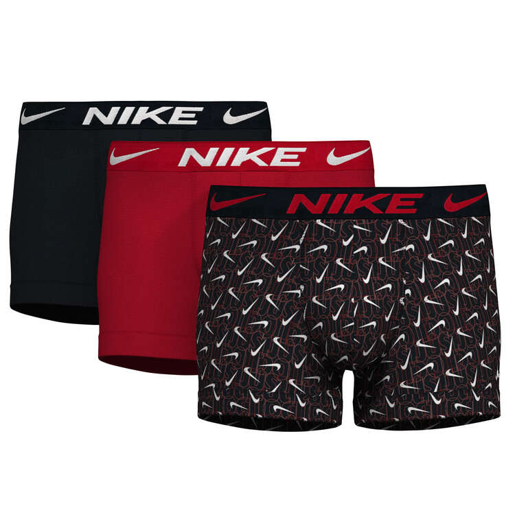 Nike Mens Essentials Micro Trunks Underwear 3 Pack - Black/Orange