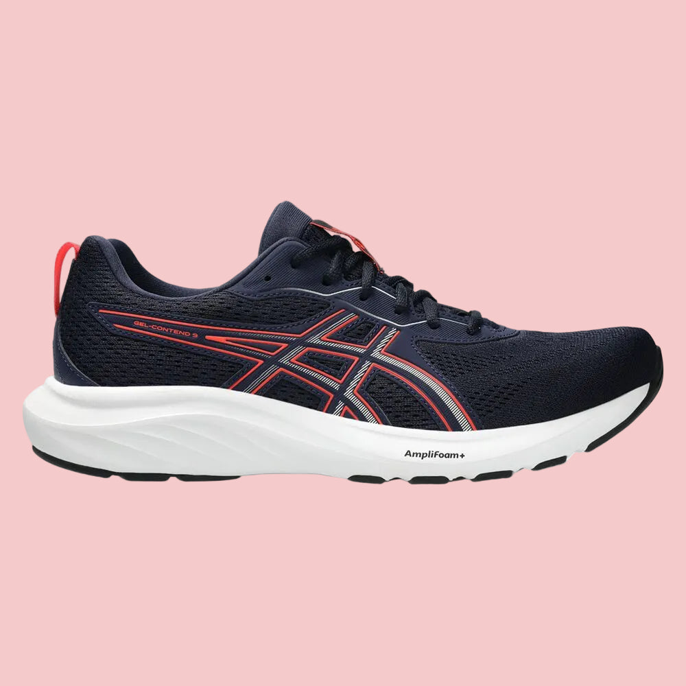 Asics GEL Contend 9 4E Extra Wide Fit Mens Running Shoes - Black/Red