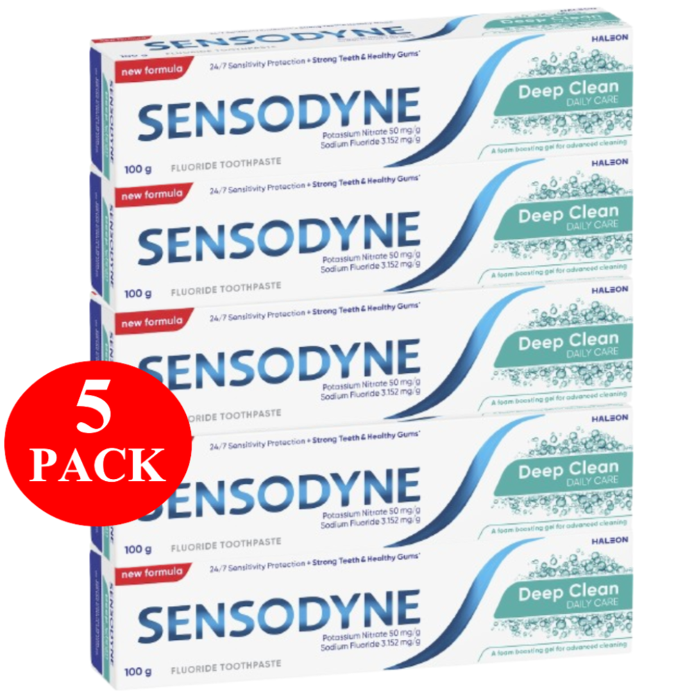 5 x Sensodyne Deep Clean Toothpaste 100g