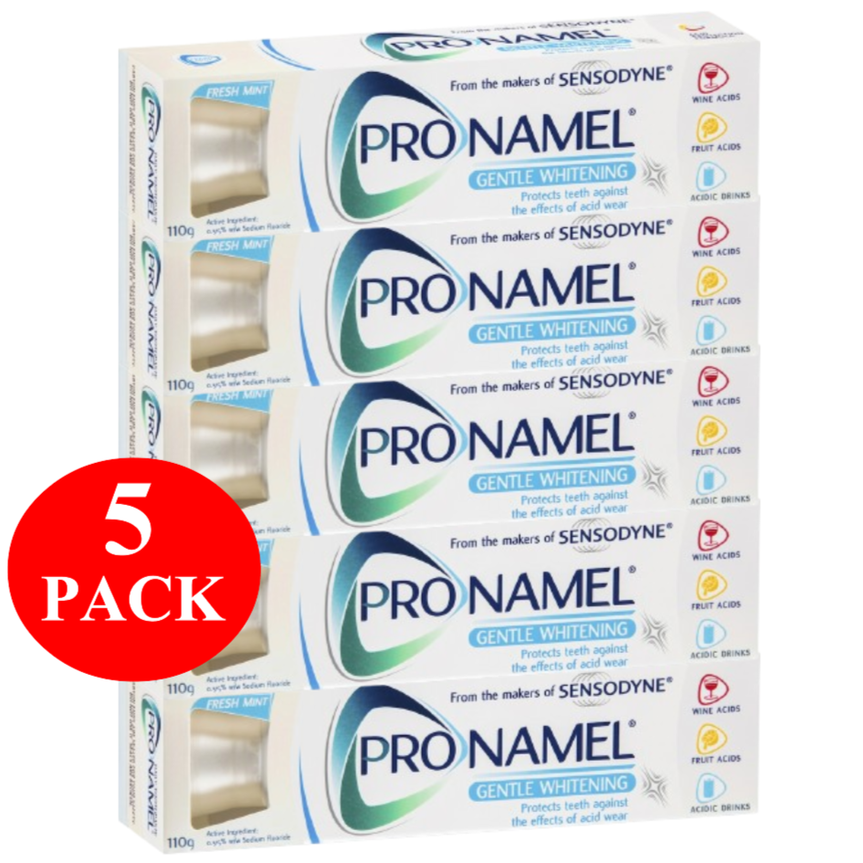 5 x Sensodyne Pronamel Gentle Whitening Enamel Toothpaste 100g