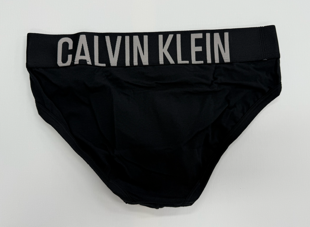 Calvin Klein Mens Underwear Intense Power Cotton 2 Pack Briefs - Black/Carnival
