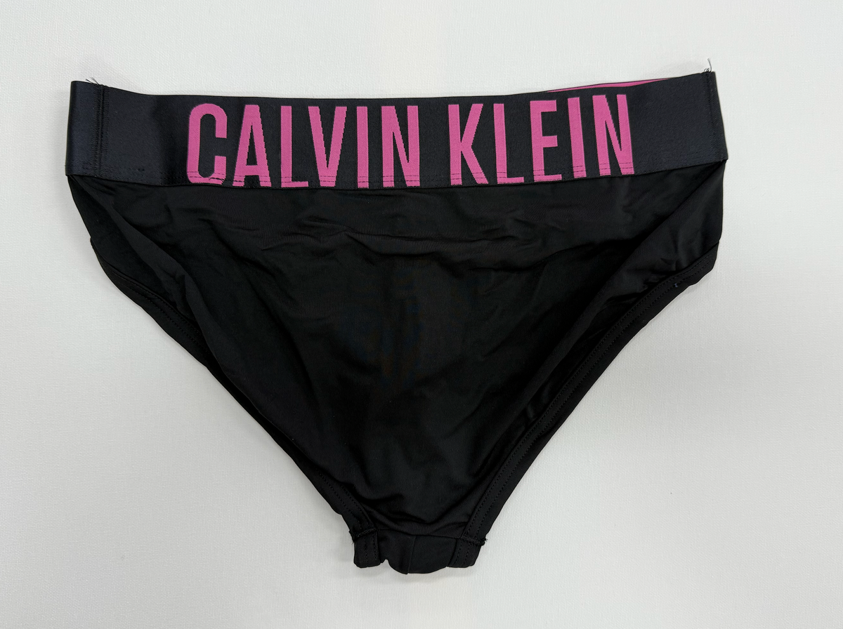 Calvin Klein Mens Underwear Intense Power Cotton 2 Pack Briefs - Black/Carnival