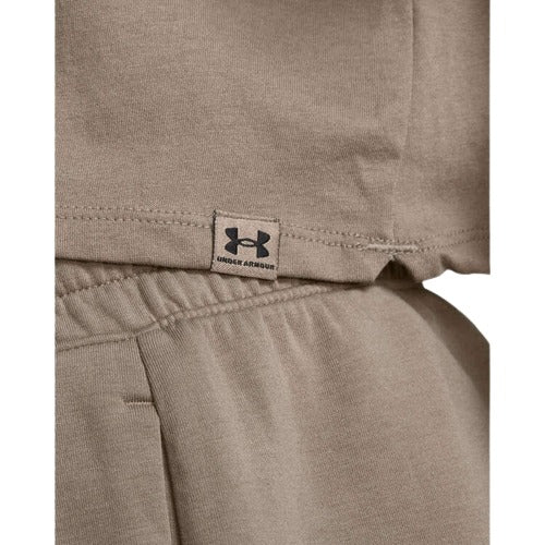 Under Armour Womens Super-Soft Campus Boxy Crop Tee - Taupe