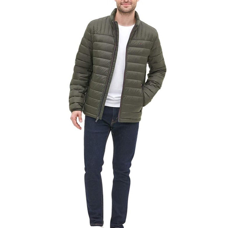 Tommy Hilfiger Men's Packable Down Puffer Jacket - Olive