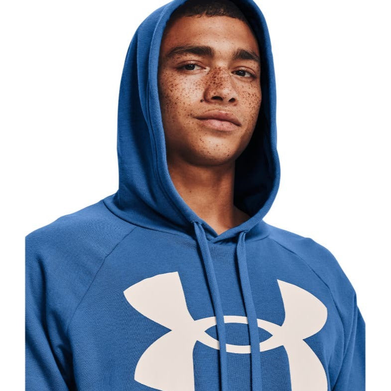 Under Armour Men's Rival Fleece Big Logo Hoodie - Victory Blue/Onyx White