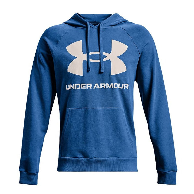 Under Armour Men's Rival Fleece Big Logo Hoodie - Victory Blue/Onyx White
