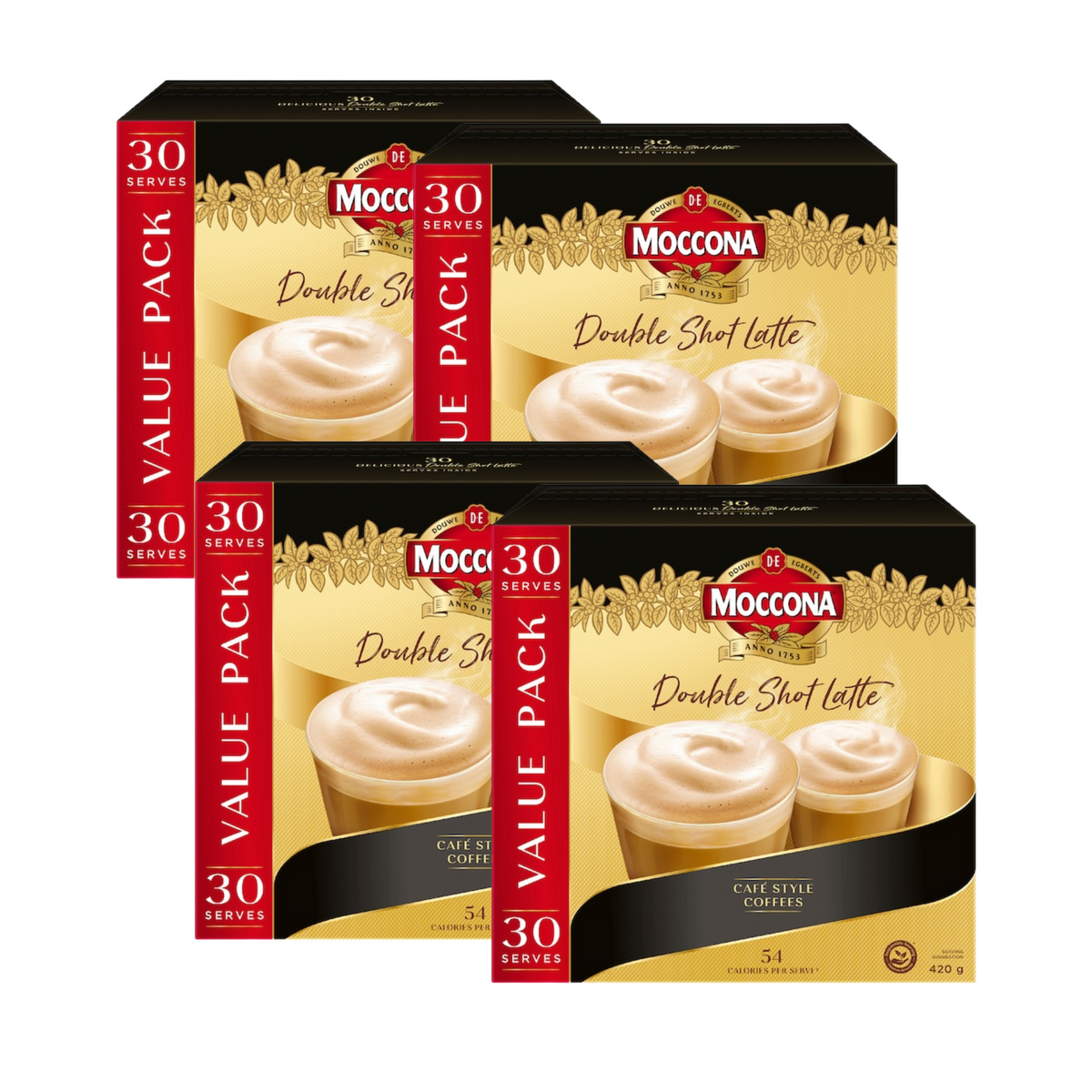 Moccona Coffee Sachets Double Shot Latte (120 serves)