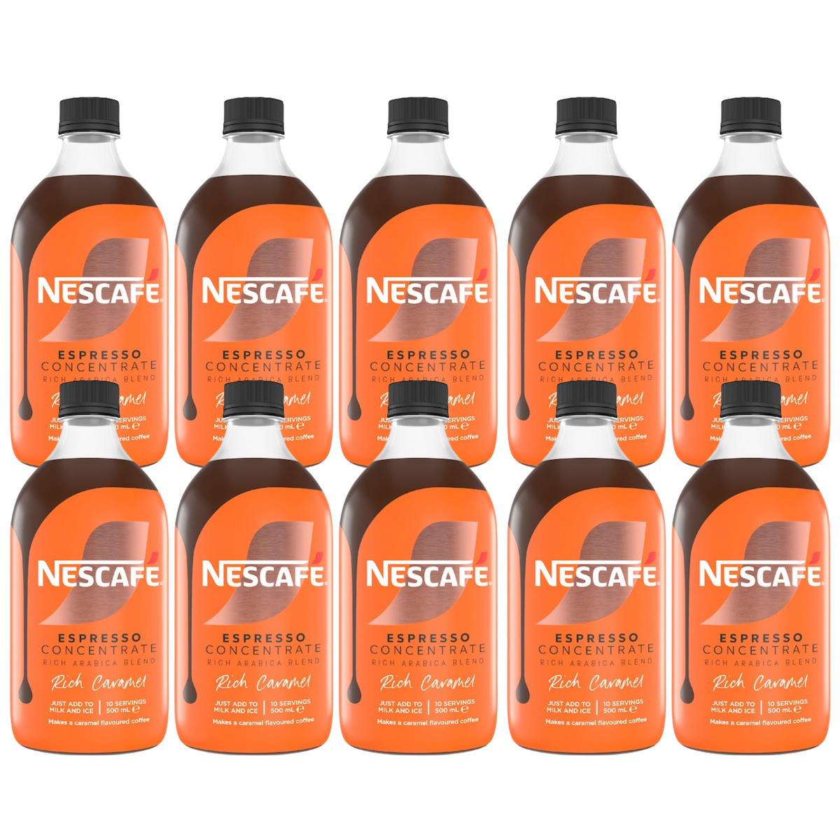 10x Nescafe Espresso Concentrate Rich Caramel 500mL