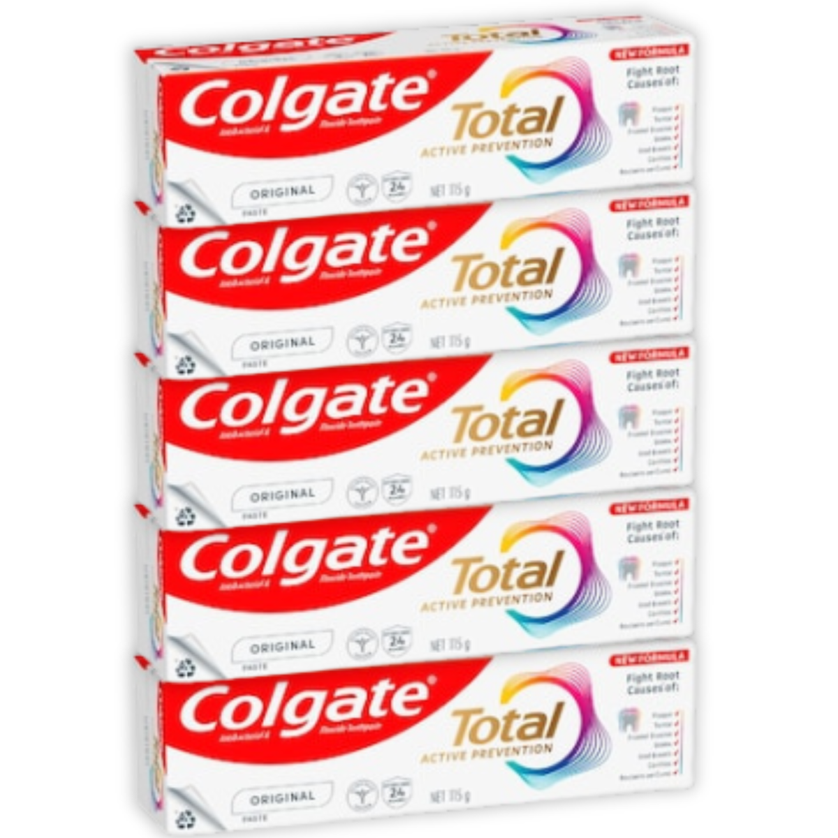 5 x Colgate Total Active Prevention Original Toothpaste 115g