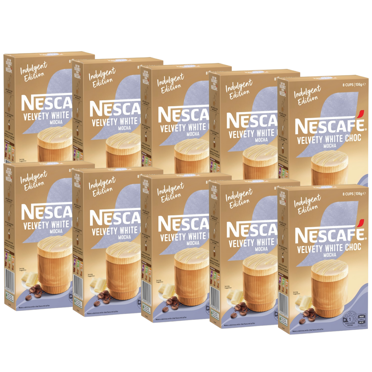 Nescafe Velvety White Choc Mocha Coffee Sachets (80 serves)