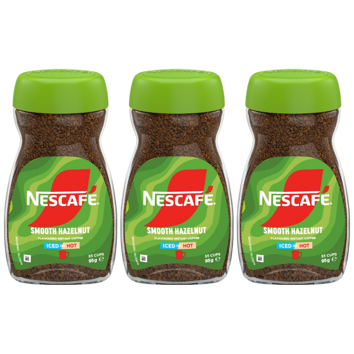 3x Nescafe Smooth Hazelnut Flavoured Instant Coffee 95g
