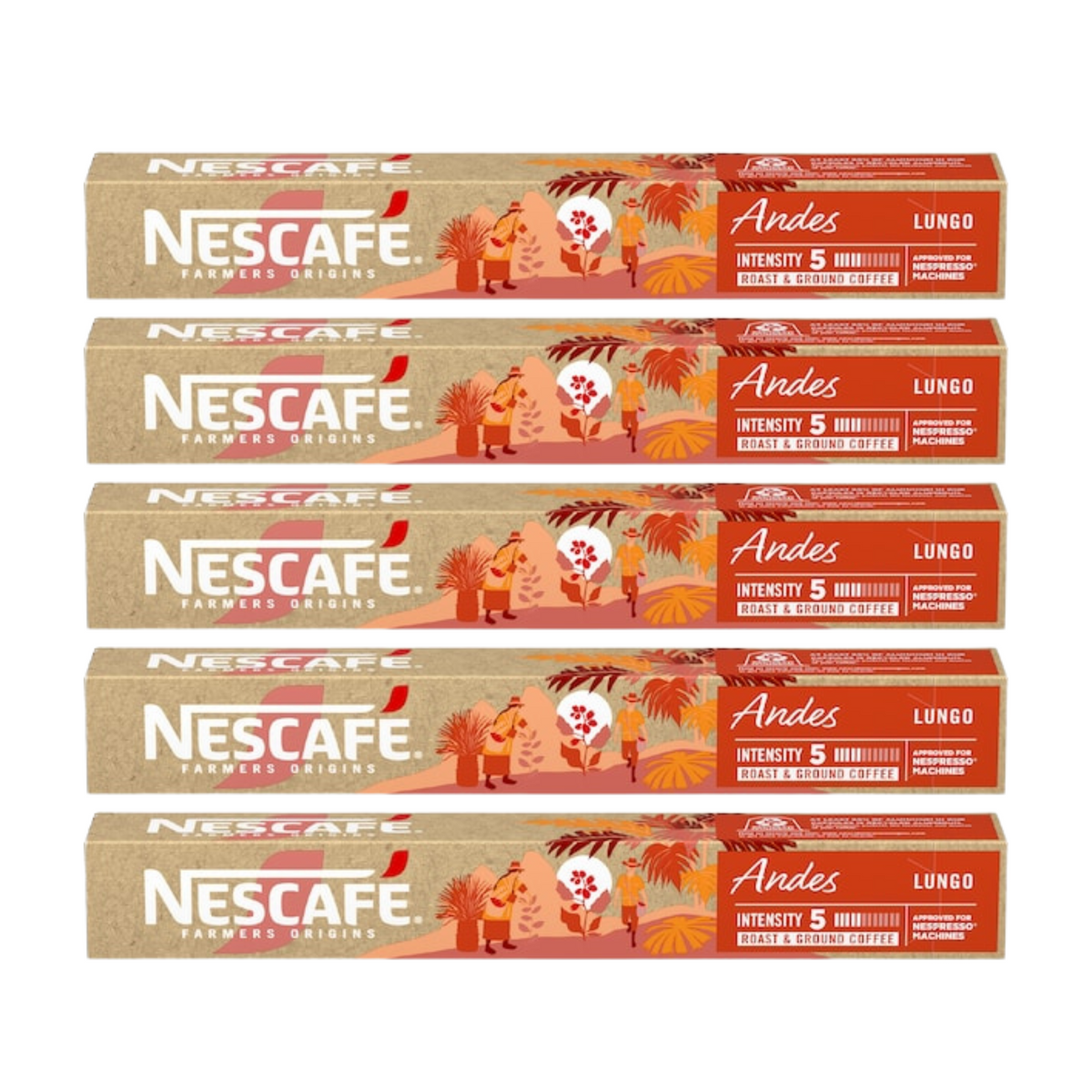 Nescafe Farmers Origin Pods Andes Lungo Coffee Capsules 50 pack