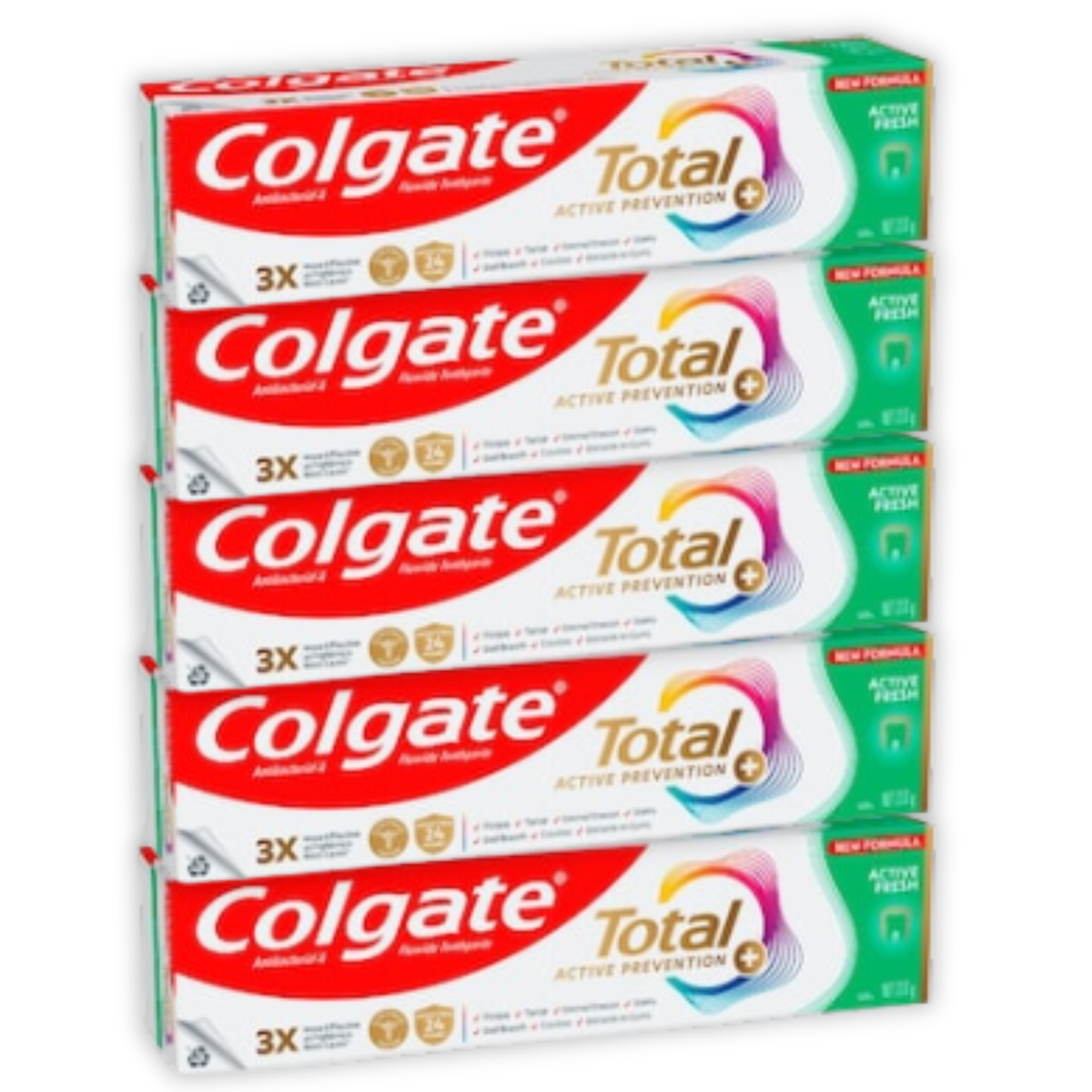 5 x Colgate Total Active Prevention Active Fresh Toothpaste 200g