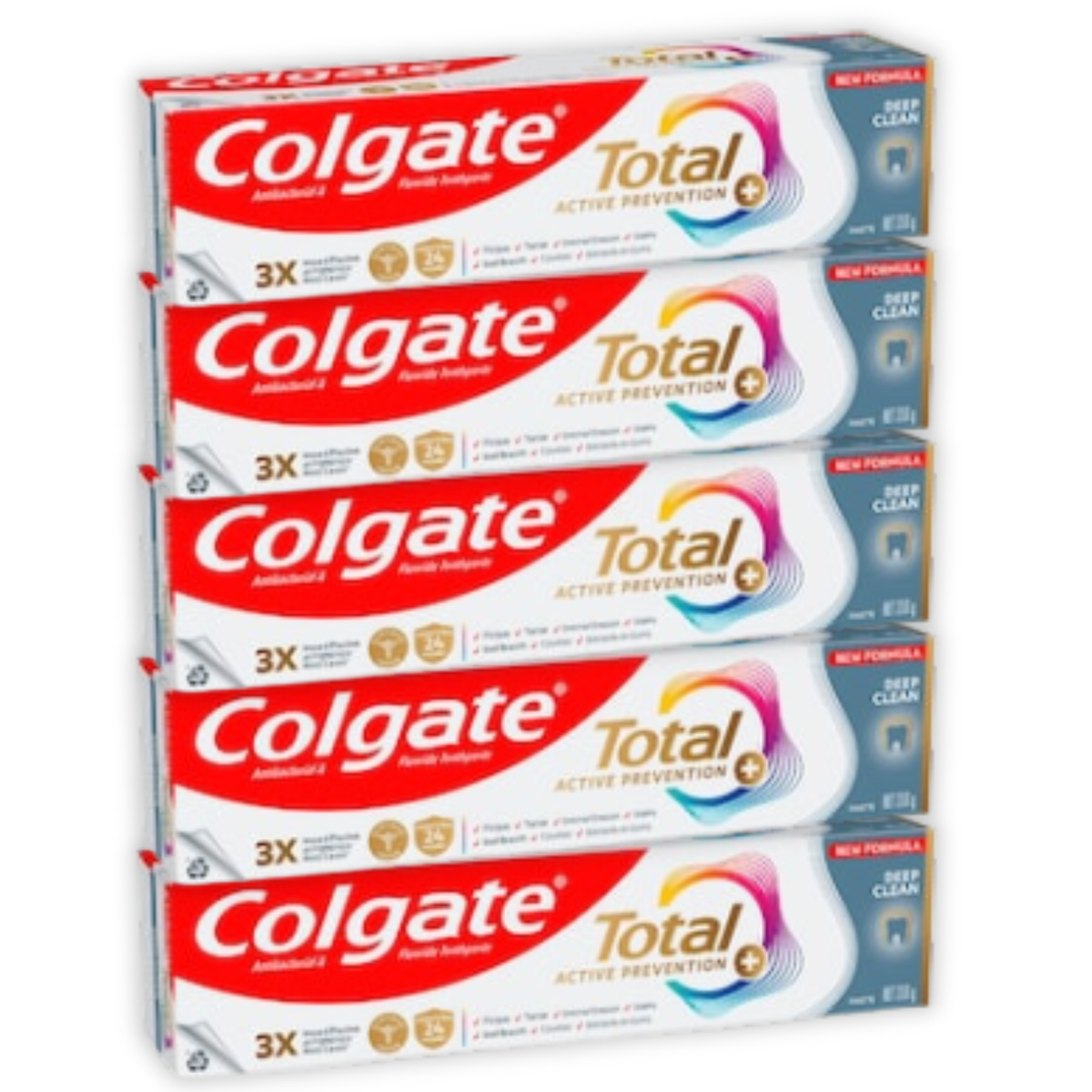 5 x Colgate Total Active Prevention Deep Clean Toothpaste 200g