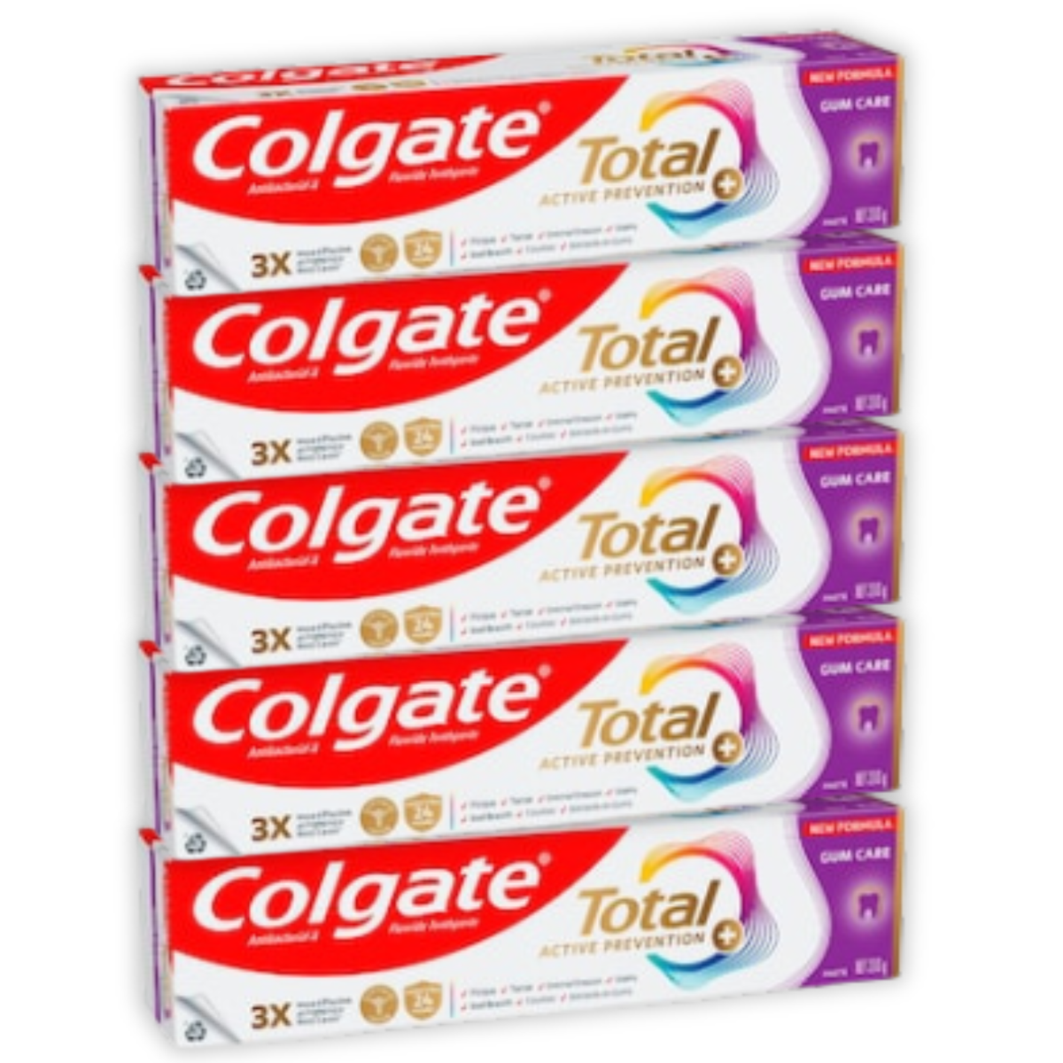 5 x Colgate Total Active Prevention Gum Care Toothpaste 200g