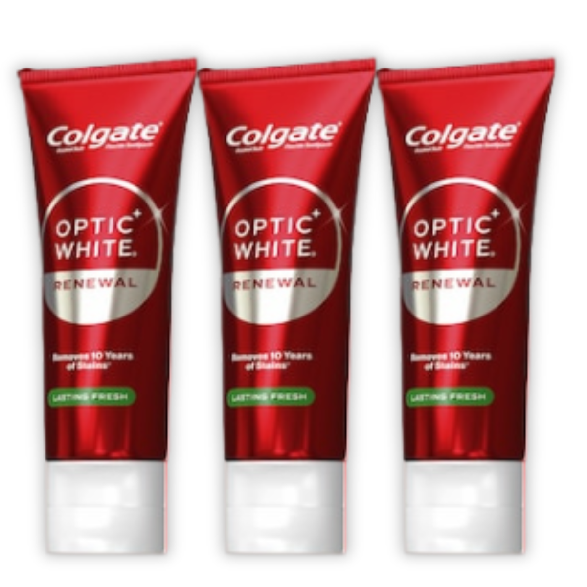 3 x Colgate Teeth Whitening Toothpaste Optic White Renewal Lasting 85g
