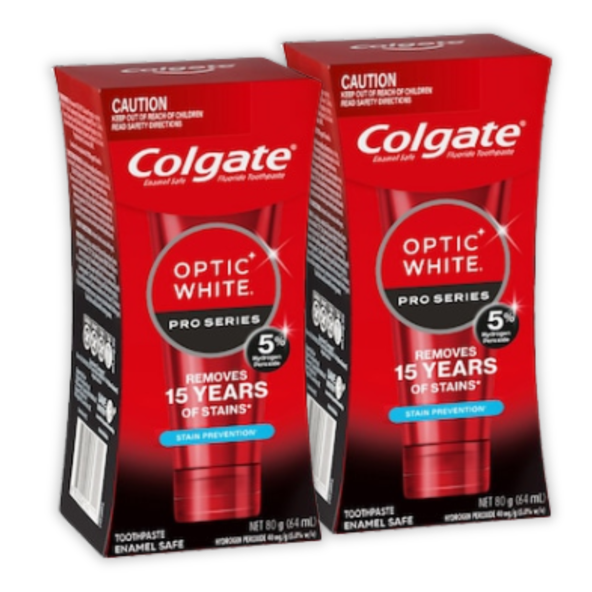 2 x Colgate Teeth Whitening Toothpaste Optic White Pro Series Teeth 80g