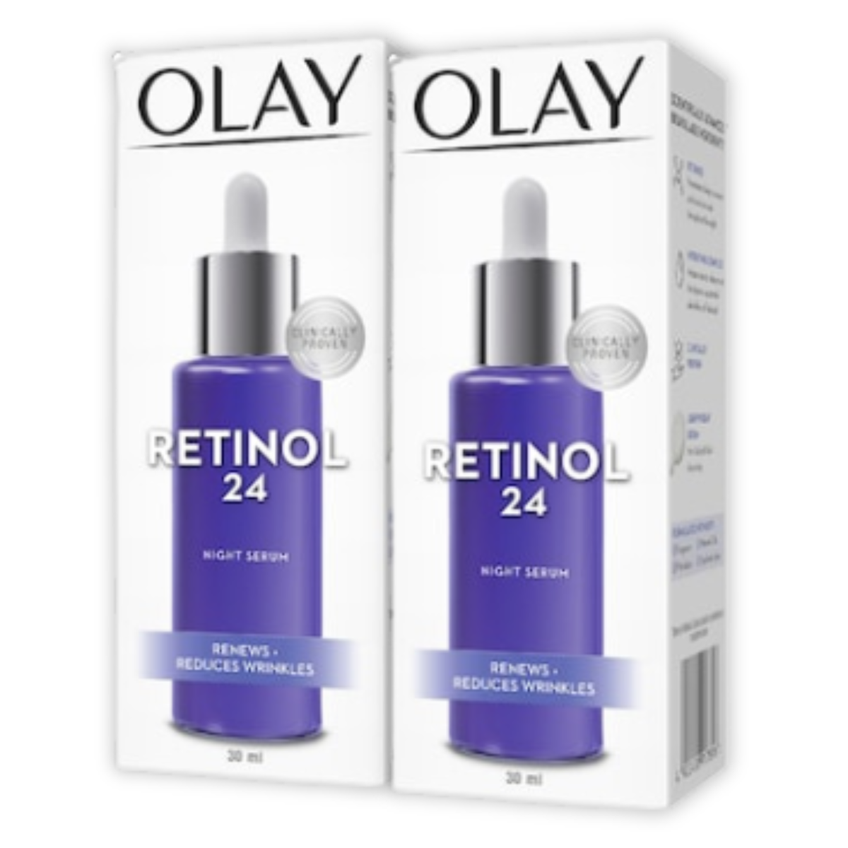 2 x Olay Regenerist Retinol 24 Night Face Serum 30ml