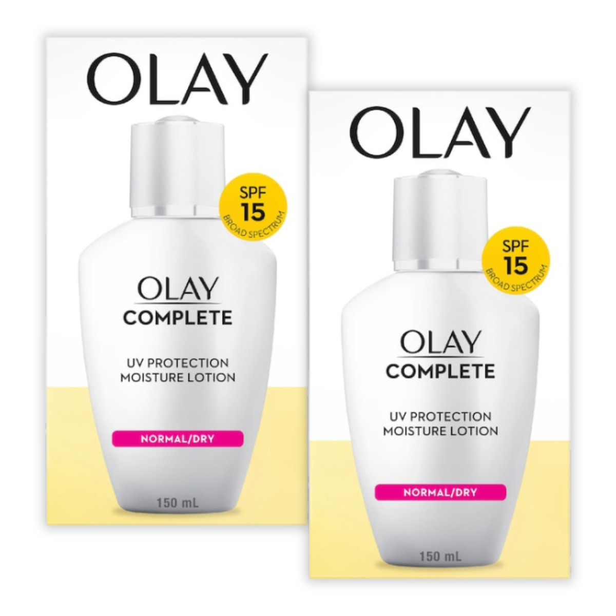 2 x Olay Complete UV Protection Moisturiser Cream SPF 15 150mL