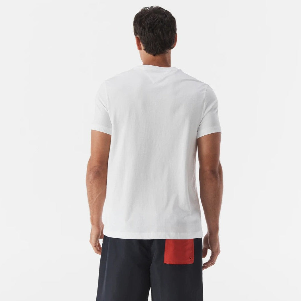 Tommy Hilfiger Men's Signature Tee / T-Shirt / Tshirt - Fresh White