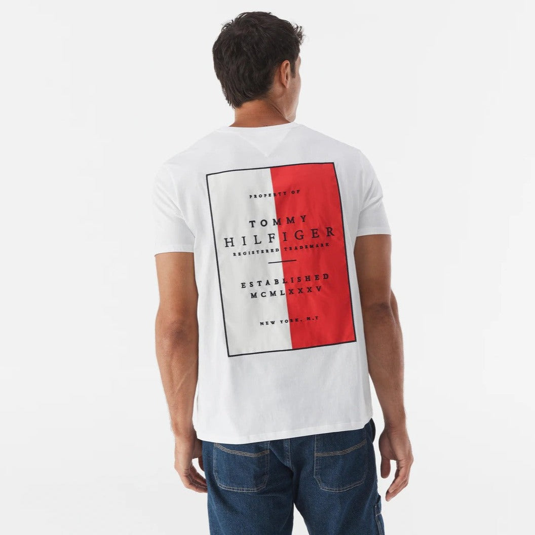 Tommy Hilfiger Men's Patch Tee / T-Shirt / Tshirt - Bright White