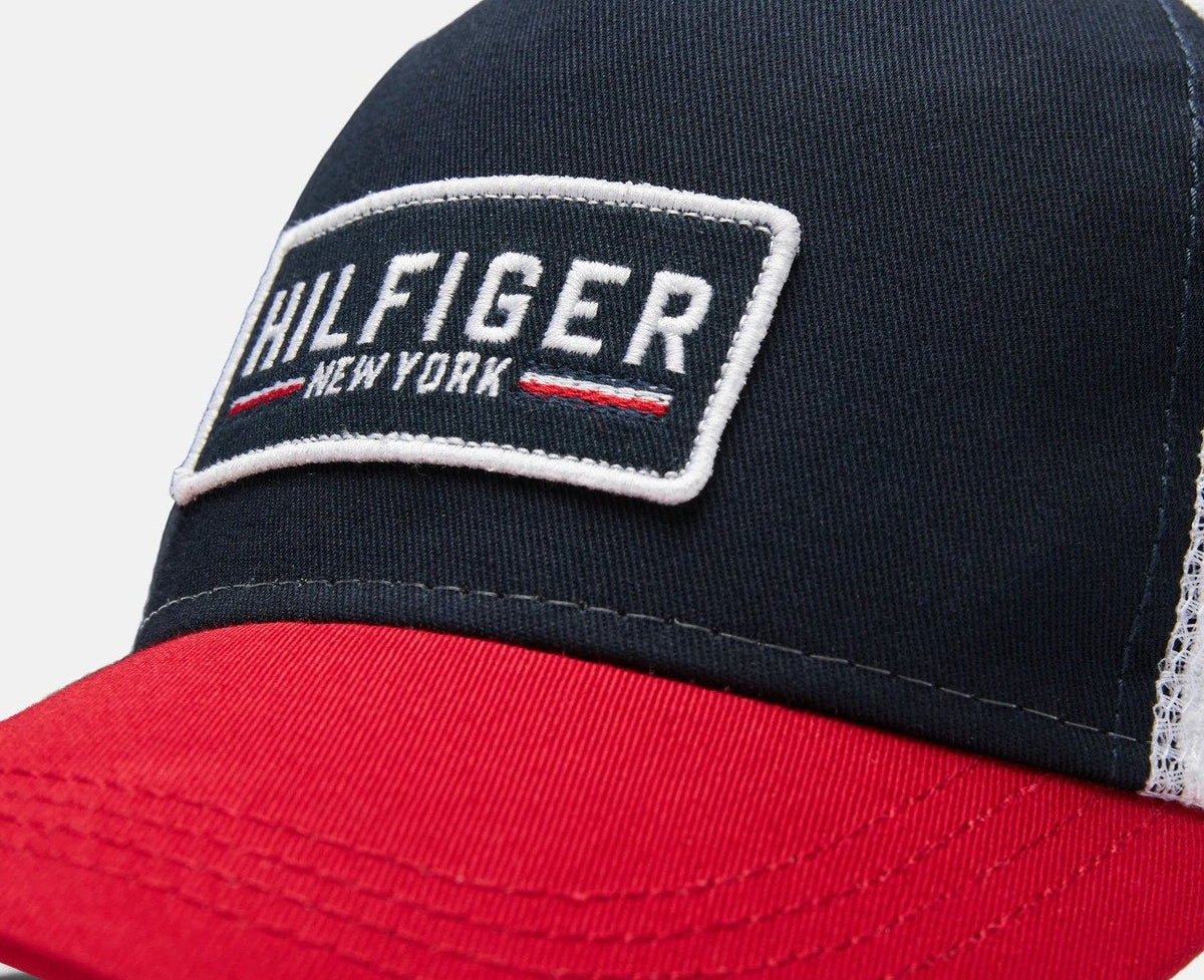 Tommy Hilfiger Ethan Trucker Cap - Sky Captain/Red