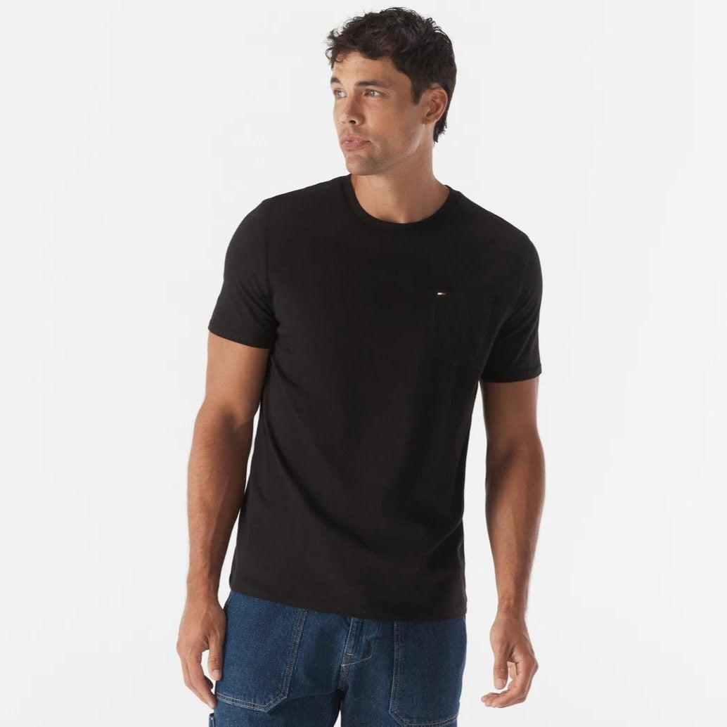 Tommy Hilfiger Men's Short Sleeve Crew Tee / T-Shirt / Tshirt - Dark Sable