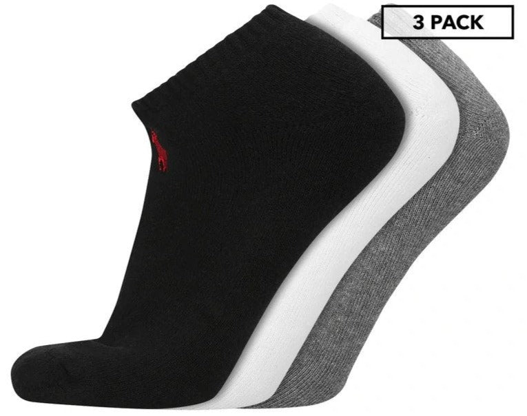 Polo Ralph Lauren Men's Size 10-13 Cotton Sport Low Cut Socks 3-Pack - Assorted