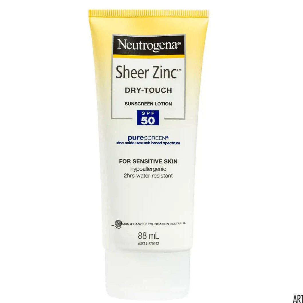 Neutrogena Sheer Zinc Dry-Touch Sunscreen Lotion SPF50 88mL